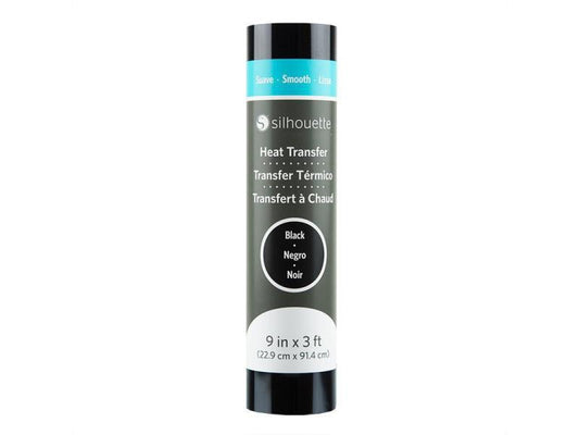 Silhouette Film thermocollant 22.9 x 91.4 cm Noir, lisse