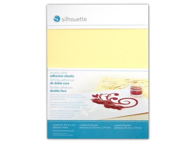 Silhouette Papier autocollant Double face Jaune/Blanc