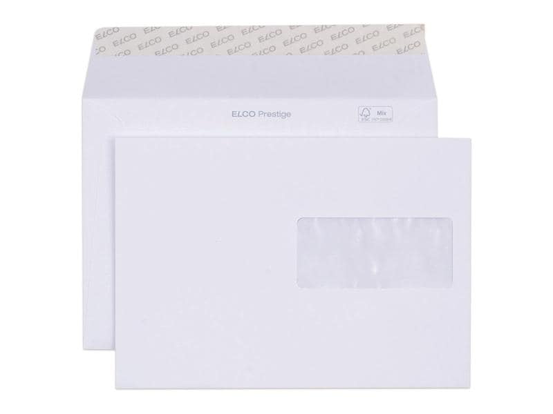 ELCO Enveloppe Prestige C5 avec fenêtre à droite, 10 pièces