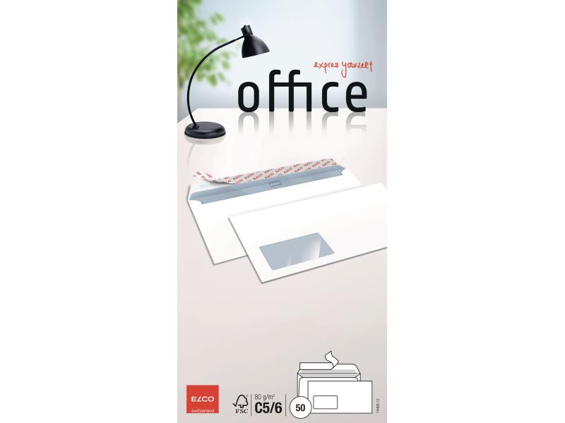 ELCO Enveloppe Office C5/6 avec fenêtre à gauche, 50 pièces