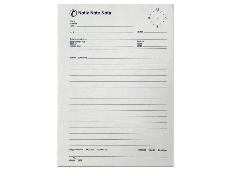 Simplex Bloc-notes A5 70 draps, téléphone