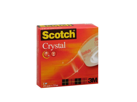 Scotch Ruban adhésif Crystal 19 mm x 33 m, Transparent