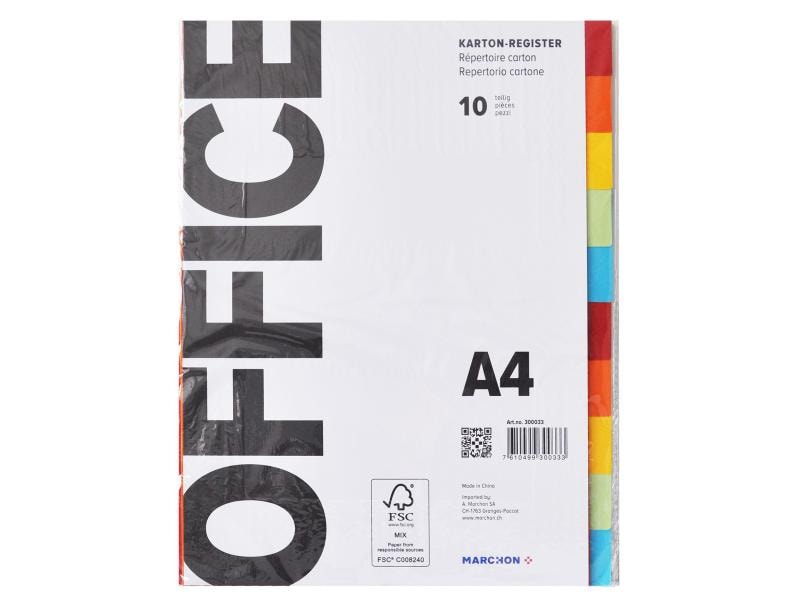 Office Registre A4 10 onglets