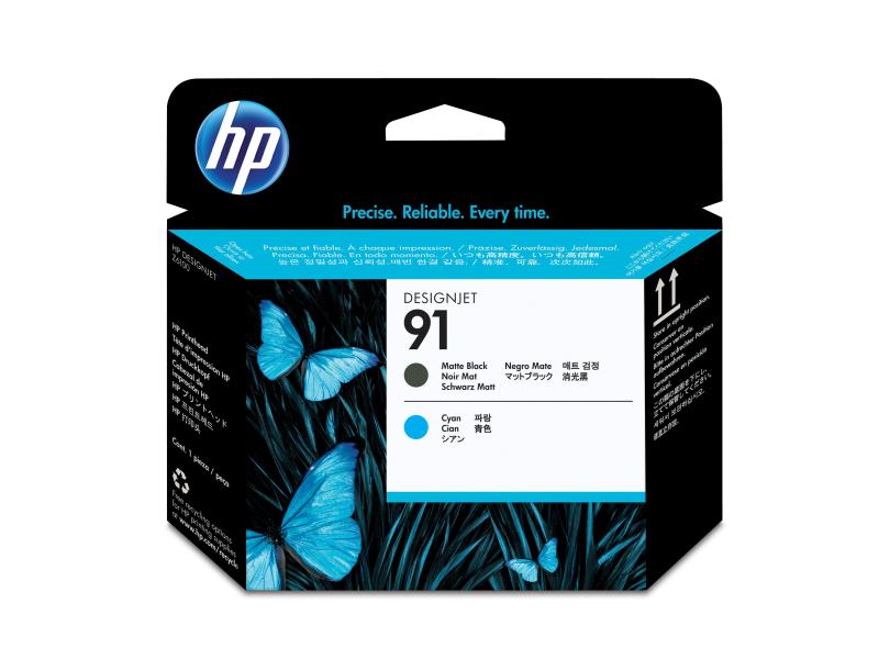 HP Tête d’impression Nr. 91 (C9460A) Cyan/Matte Black