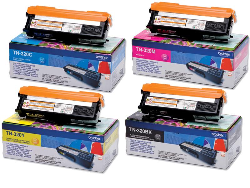 Brother Kits de toner TN-320 noir/Cyan/Magenta/Yellow