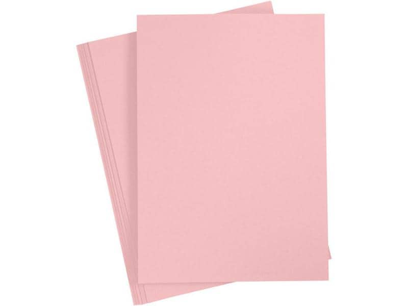 Creativ Company Papier cartonné A4, 10 feuilles, rose