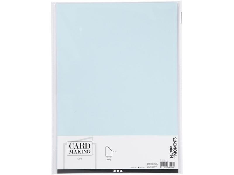 Creativ Company Papier cartonné A4, 10 feuilles, bleu clair