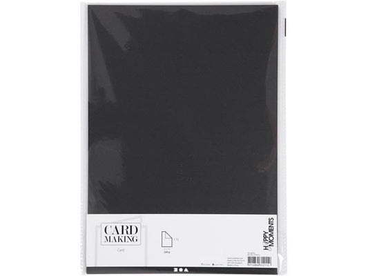 Creativ Company Papier cartonné A4, 10 feuilles, Noir
