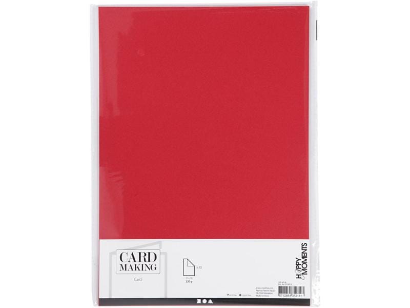 Creativ Company Papier cartonné A4, 10 feuilles, Rouge