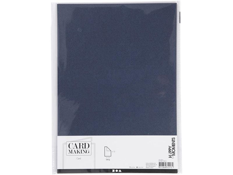 Creativ Company Papier cartonné A4, 10 feuilles, Bleu foncé