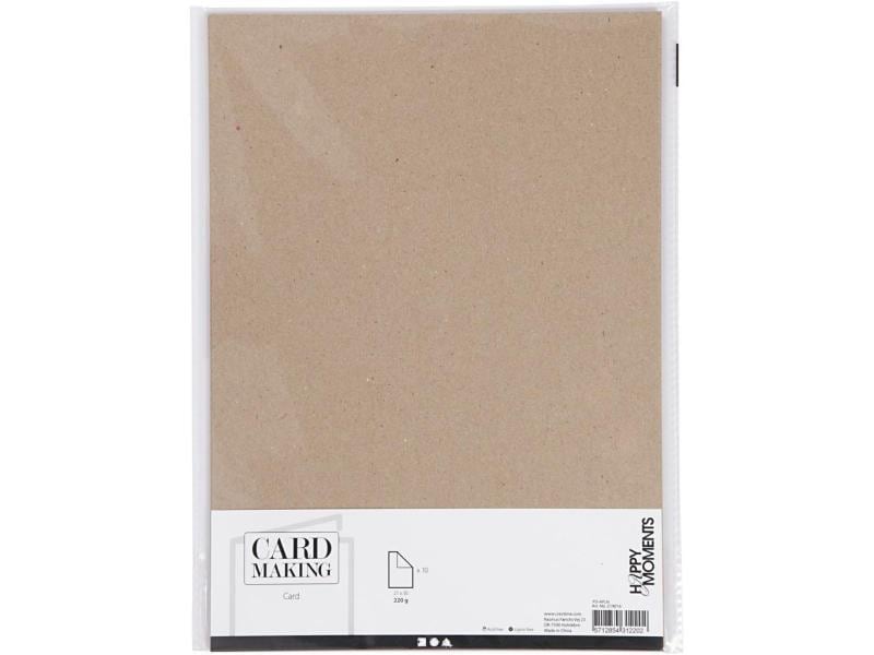 Creativ Company Papier cartonné A4, 10 feuilles, nature