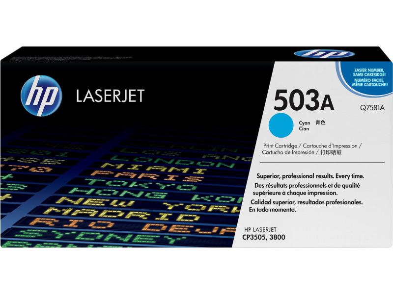 HP Toner Nr. 503A (Q7581A) Cyan