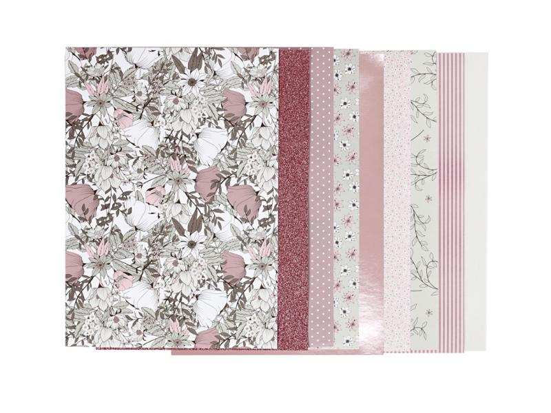 Creativ Company Papier de bricolage Vivi Gade-Design 20x30 cm, 24 feuilles