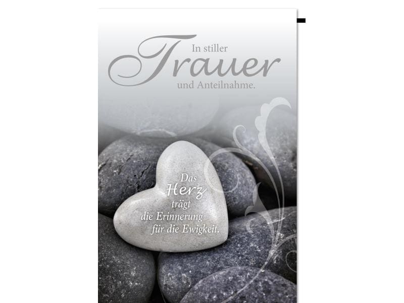 Braun + Company Carte de condoléances Coeur de pierre
