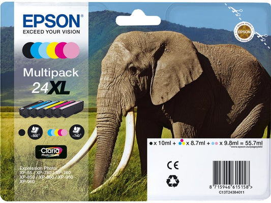 Epson Kits d’encre C13T24384011 BK, C, M, Y