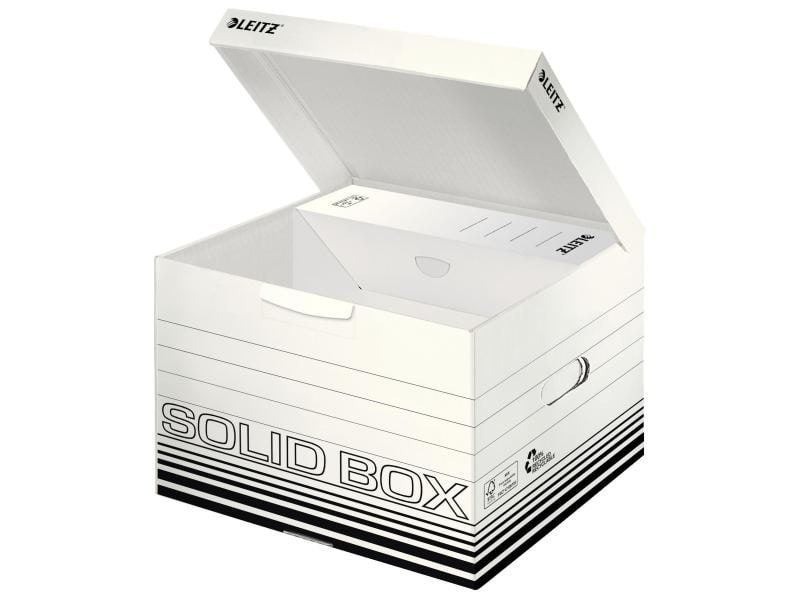 Leitz Boîte d’archivage Solid Box M Couvercle à charnière, 10 pièces, noir