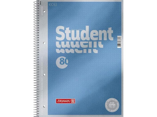 Brunnen Bloc-notes de collège Premium Student A4, point, 80 feuilles