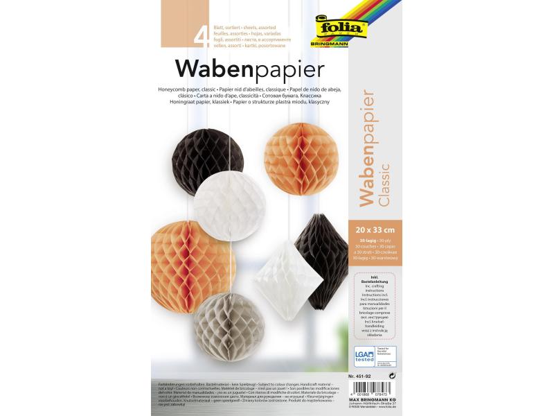 Folia Papier alvéolé Classic 20 x 33 cm 4 feuilles