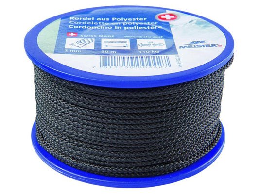 Meister Cordon Ø 2 mm, 50 m, 80 kg, Noir