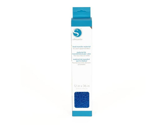 Silhouette Film thermocollant 30.5 cm x 90 cm Bleu, paillettes
