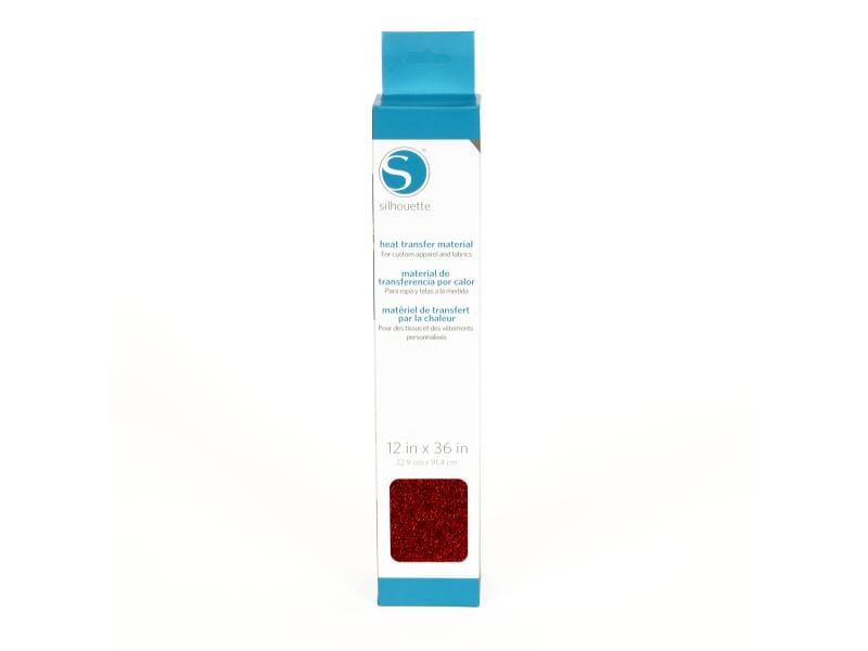 Silhouette Film thermocollant 30.5 cm x 90 cm Rouge, paillettes