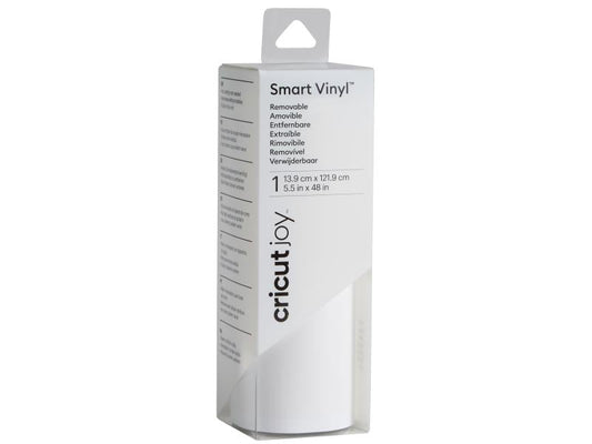 Cricut Film de vinyle Joy 13.9 cm x 121.9 cm  Amovible, blanc