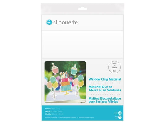Silhouette Film de fenêtre 21,5 cm x 28 cm Film pour fenêtres, blanc, imprimable