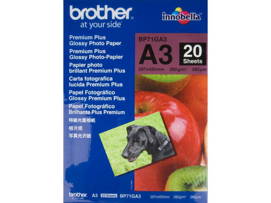 Brother Papier photo A3 260 g/m² 20 Pièce/s