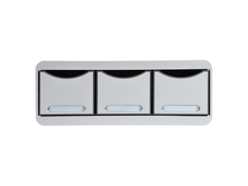 Exacompta Boîte à tiroirs Toolbox Maxi 3 tiroirs, gris clair