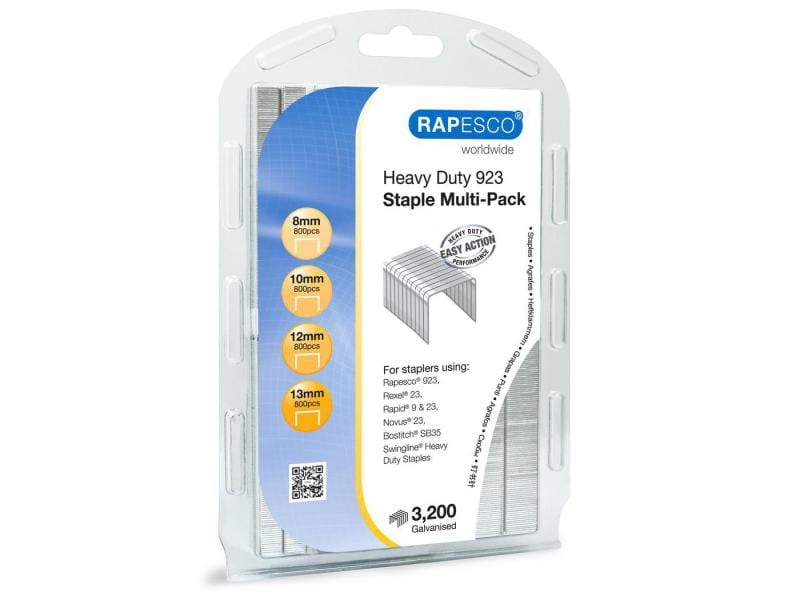 Rapesco Agrafe 923 Pack Multi