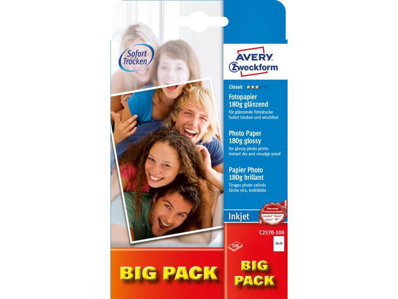 Avery Zweckform Papier photo Inkjet Classic 10 x 15 cm 180 g/m²  100 Pièce/s