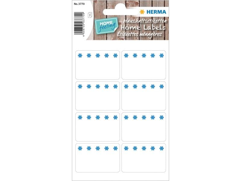 Herma Stickers Étiquettes pour réfrigération Eiskristalle 26 x 40 mm, Weiss