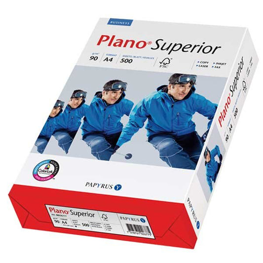 Papier A4 PLANO Superior Premium extra blanc A4 90g - 1 Carton (2'500 Feuilles)