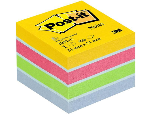 Post-it Fiche de bloc-notes Mini cube 5.1 cm x 5.1 cm