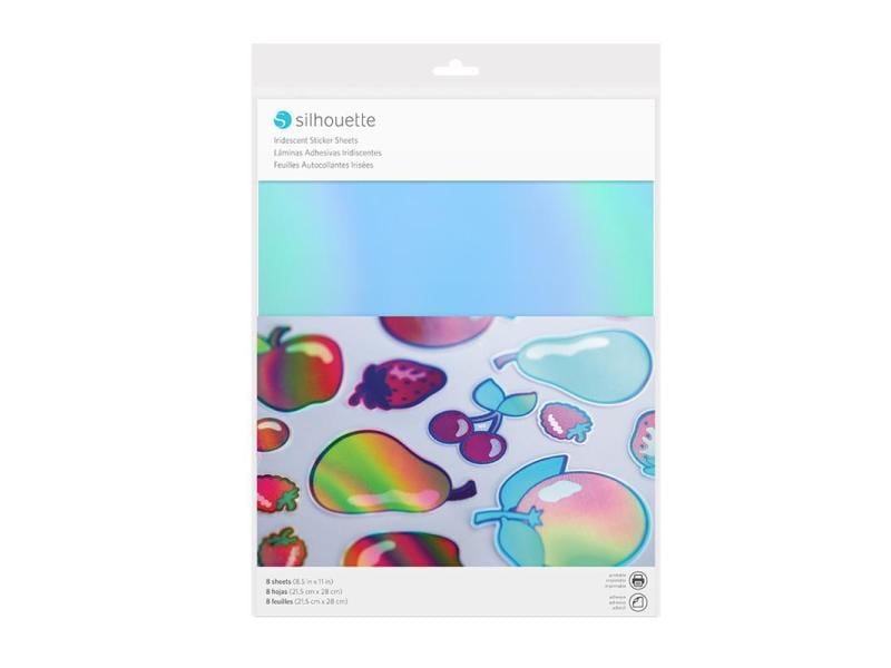 Silhouette Papier autocollant irisé Bleu/bleu clair/Violet