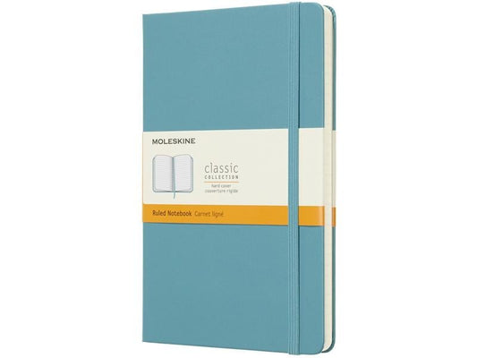 Moleskine Bloc-notes Classic A5 À lignes, Bleu clair Couverture rigide
