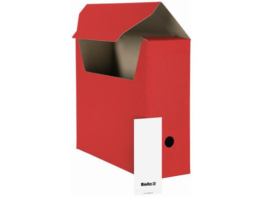 Biella Boîte d’archivage A4 Rouge, 10 pièces
