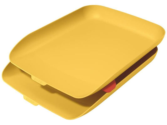 Leitz Panier Cosy, ensemble de 2 Jaune
