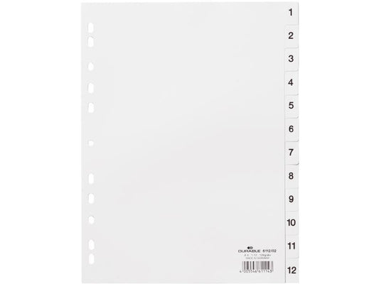 DURABLE Registre A4 1-12, avec feuille d'index