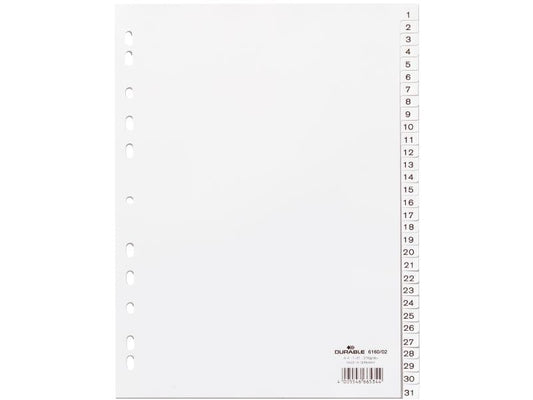 DURABLE Registre A4 1-31, avec feuille d'index