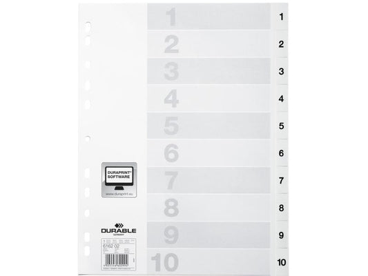 DURABLE Registre A4 1-10, avec feuille d'index
