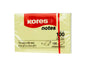 Kores Fiche de bloc-notes 5075, 5 x 7,5 cm, 12 blocs, Jaune
