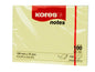 Kores Fiche de bloc-notes 10075, 10 x 7,5 cm, 12 blocs, Jaune