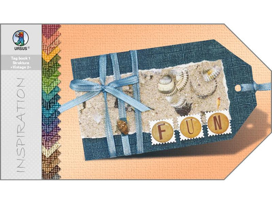 URSUS Papier cartonné Vintage 2, 7.5 x 13 cm, 20 feuilles