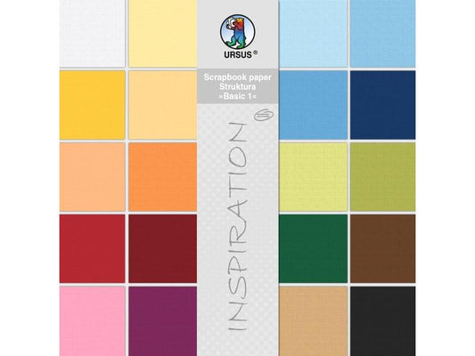 URSUS Papier cartonné Basic 1, 30.5 x 30.5 cm, 20 feuilles