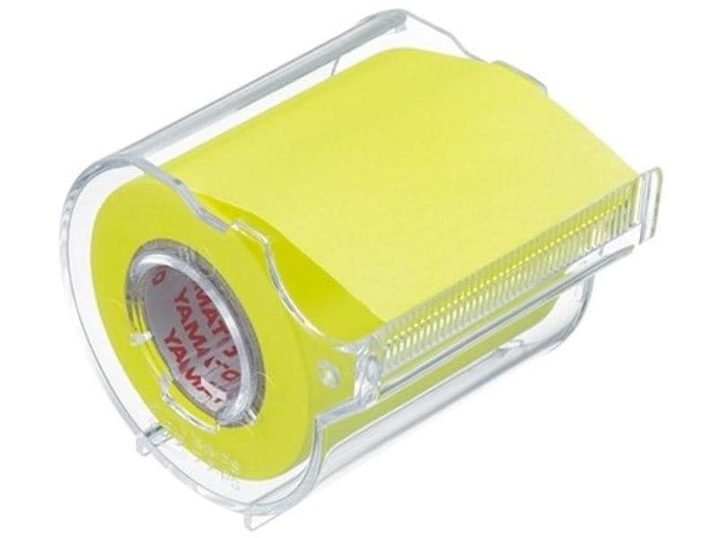 NT Cutter Distributeur à feuillets adhésif Yamato 5 cm néon jaune, 1 rouleau