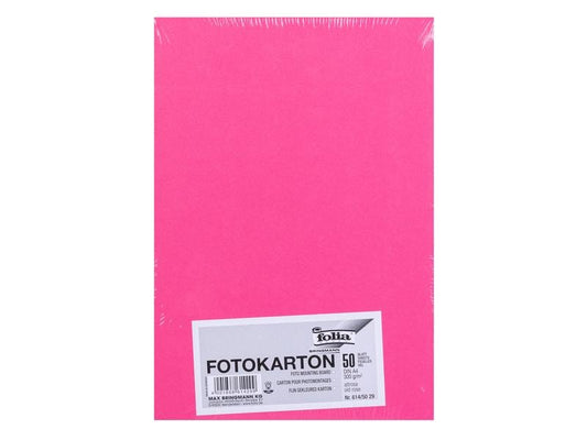 Folia Papier cartonné A4, 300 g/m², 50 feuilles, vieux rose