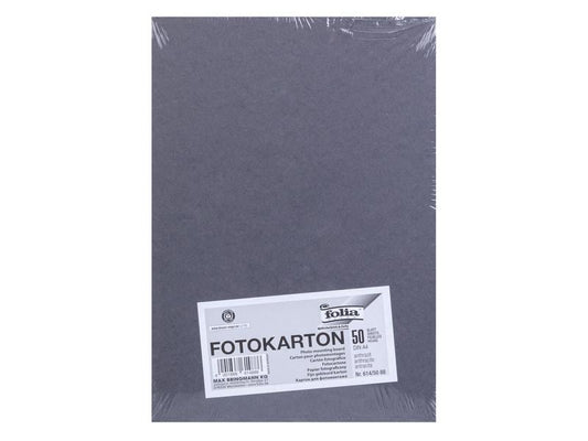 Folia Papier cartonné A4, 300 g/m², 50 feuilles, anthracite