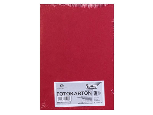 Folia Papier cartonné A4, 300 g/m², 50 feuilles, rouge foncé