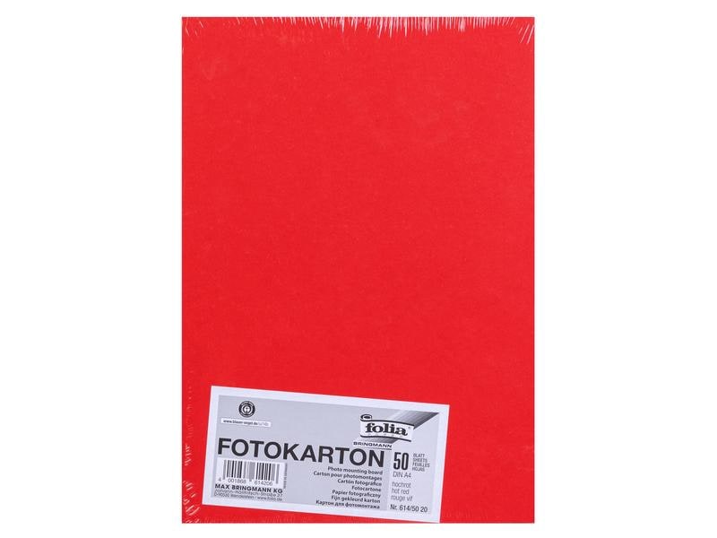 Folia Papier cartonné A4, 300 g/m², 50 feuilles, rouge vif
